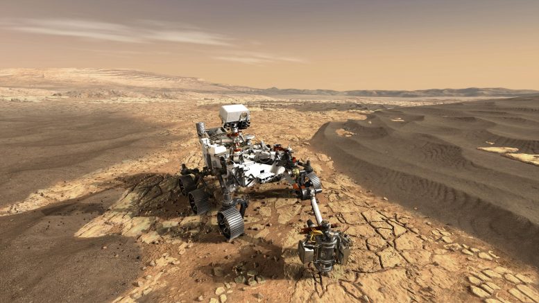 Rendu artistique de la NASA Perseverance Rover