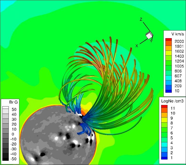 Cadre de modélisation de la météo spatiale Simulation CME