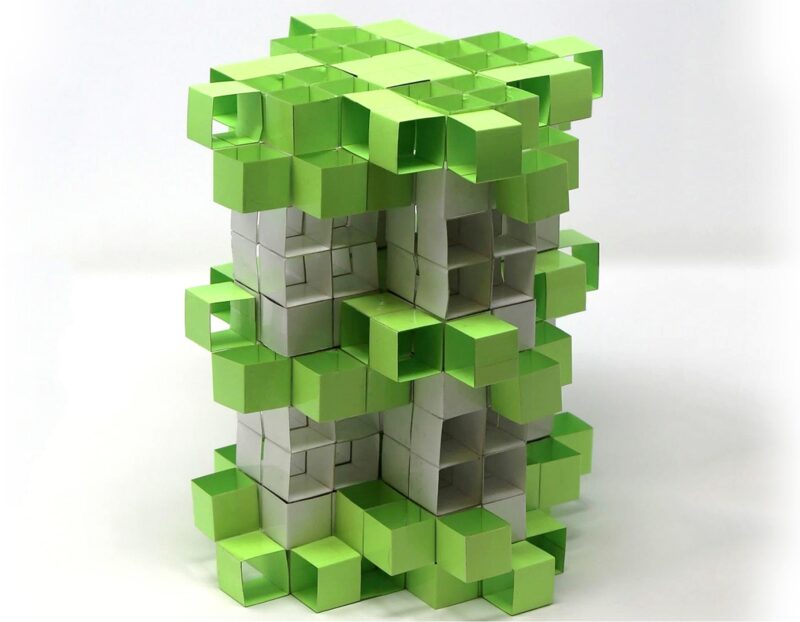 Blocs de construction Kirigami 3D conçus pour créer des structures de métamatériaux dynamiques