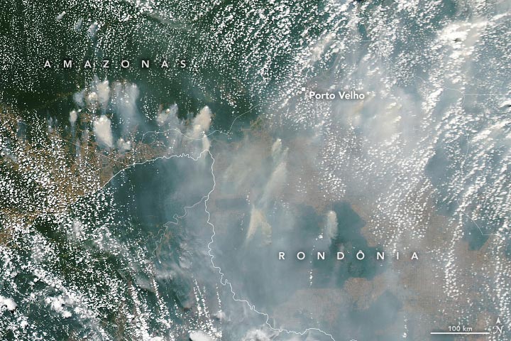Rondonia Brésil Incendies Août 2021 Annoté