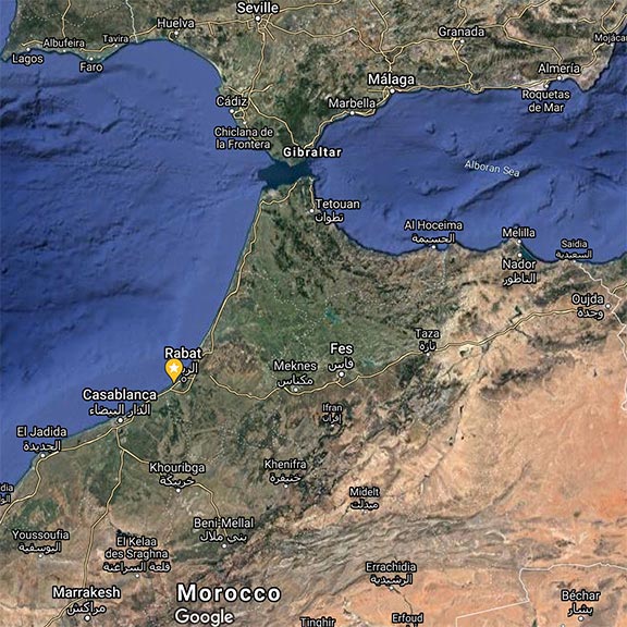 Grotte des Contrebandiers, Maroc, Carte