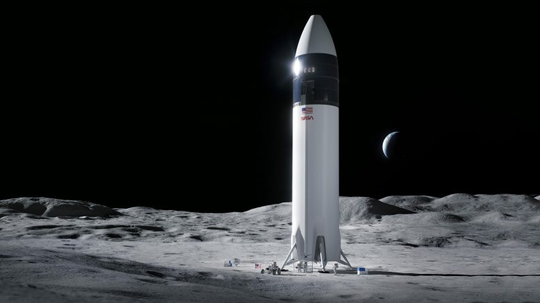 Atterrisseur lunaire humain du vaisseau spatial SpaceX