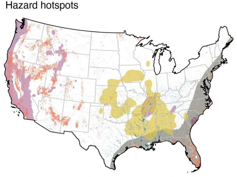 Points chauds des risques naturels aux États-Unis
