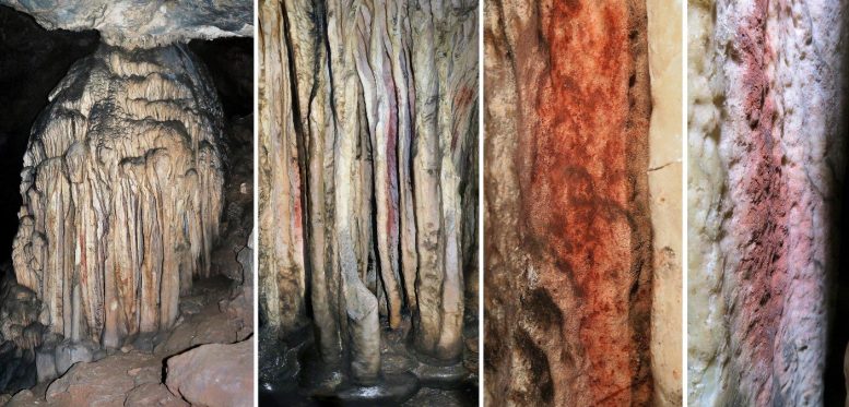 Formation Flowstone à Sala De Las Estrellas à Cueva De Ardales