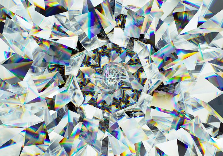Structure cristalline de diamant