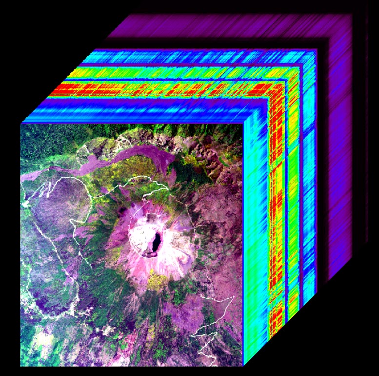 Image Hyperspectrale Cube Mont Vésuve Italie