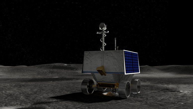 Volatiles de la NASA enquêtant sur un rover d'exploration polaire