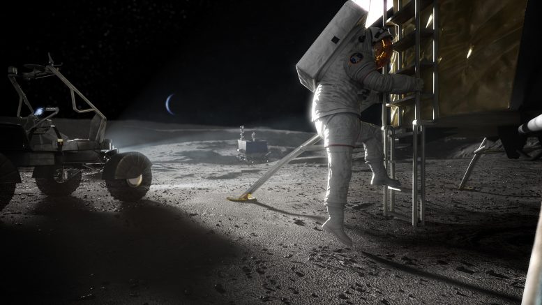Astronaute Artemis sur la Lune