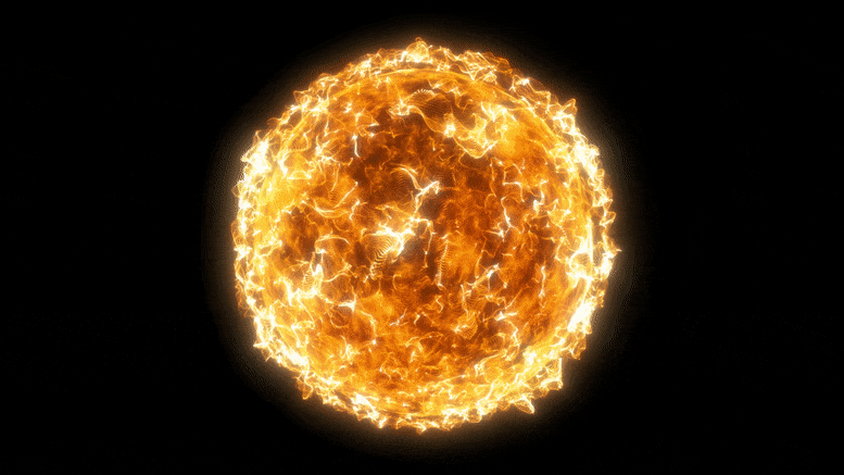 Animation d'étoile du soleil