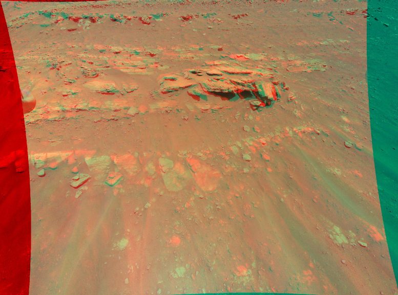 Vue 3D Mars Rock Monticule Faillefeu