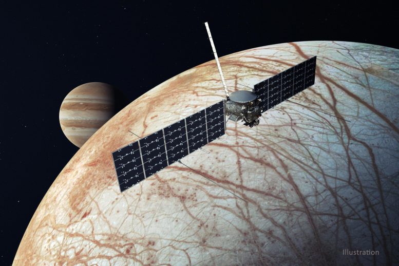 Illustration du vaisseau spatial Europa Clipper