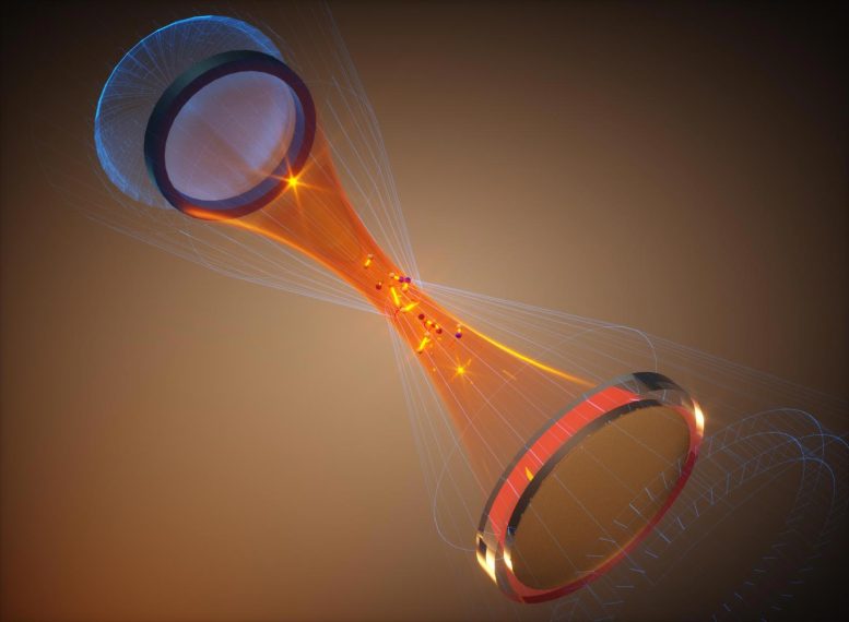 Paires d'atomes à l'intérieur de la cavité optique