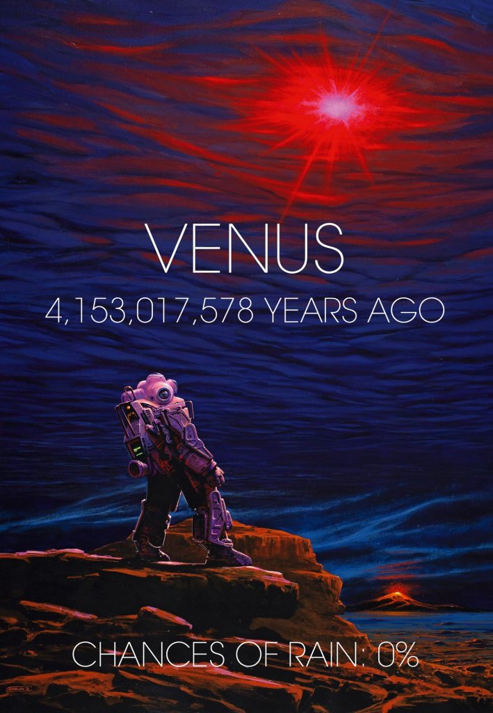 Surface et atmosphère de Vénus primitive