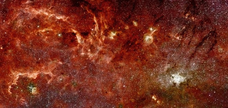 Galaxie de la Voie Lactée Infrarouge Composite Couleur