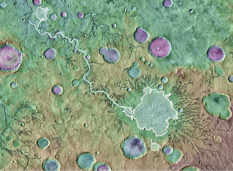Cratère de sortie de Mars
