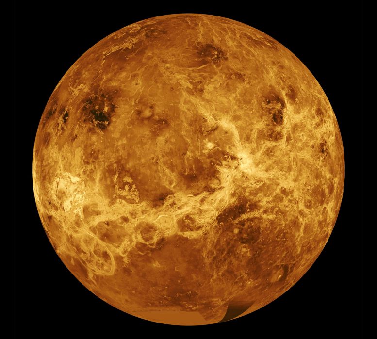 Cartographie de la vue globale de Vénus Magellan