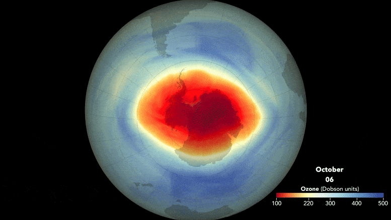 Trou d'ozone antarctique important en 2021 - en raison de conditions stratosphériques froides