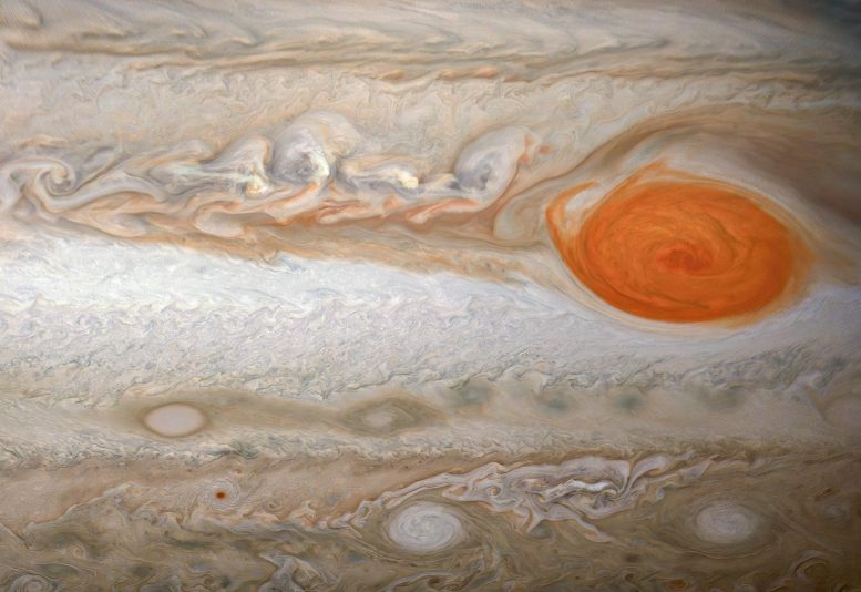La grande tache rouge de Jupiter à PJ18