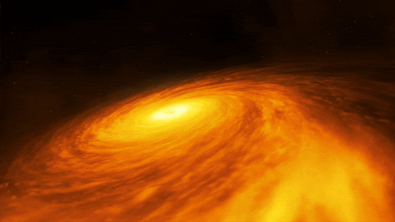 Disque de matériau encerclant un trou noir supermassif
