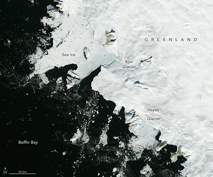 Glacier Kjer, septembre 2021 Annoté