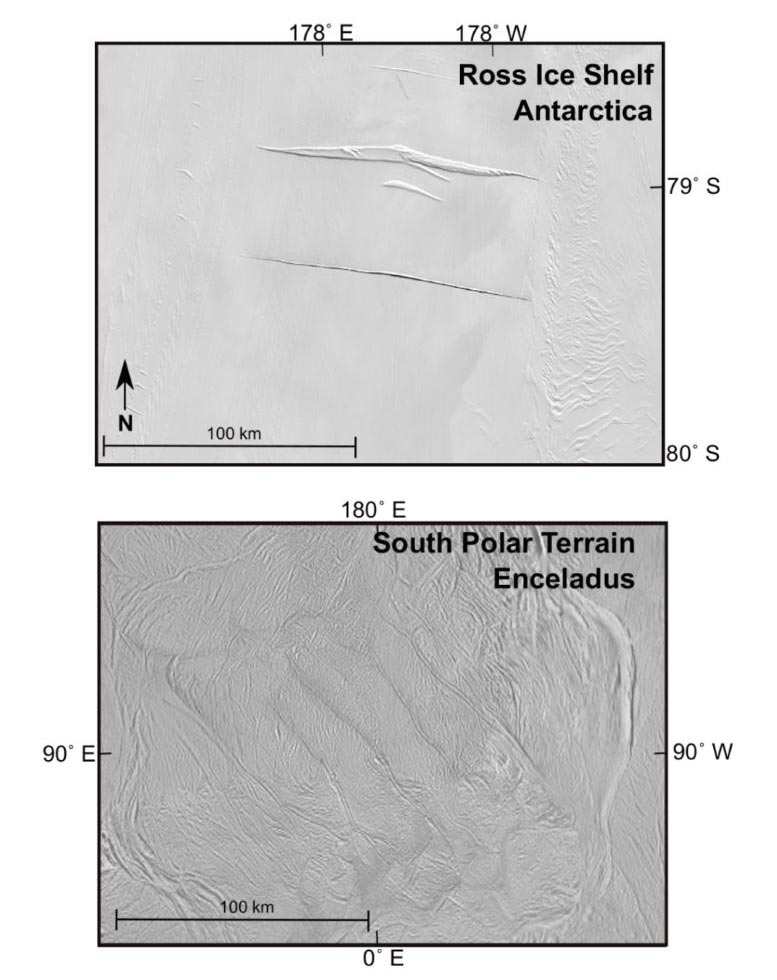 Fracture de la rayure du tigre Encelade