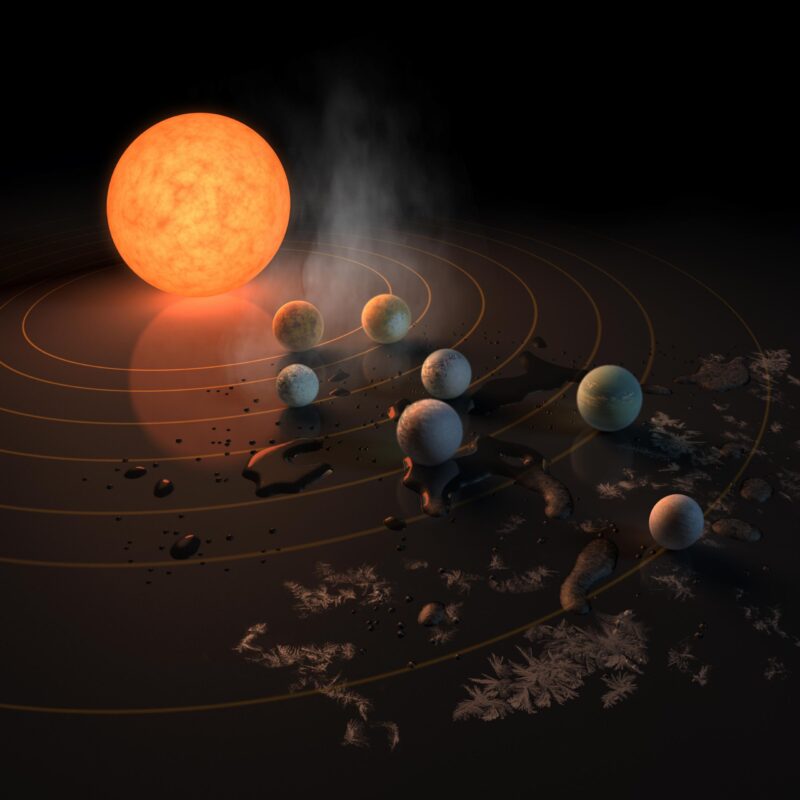 L'harmonie orbitale des planètes TRAPPIST-1 ne pourrait survivre qu'à un bombardement précoce limité