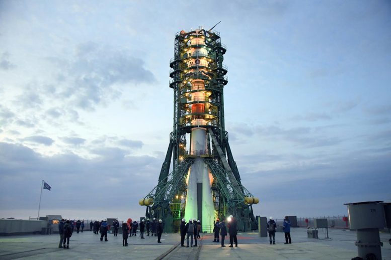 Vaisseau spatial russe Progress Cosmodrome de Baïkonour