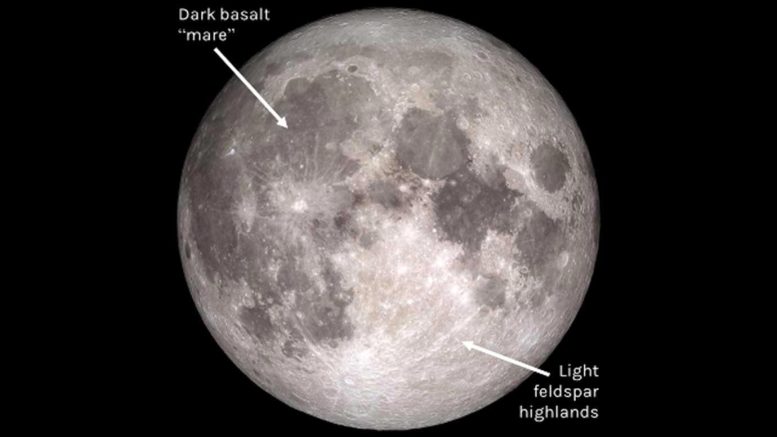 Patchs de basalte foncé Lune