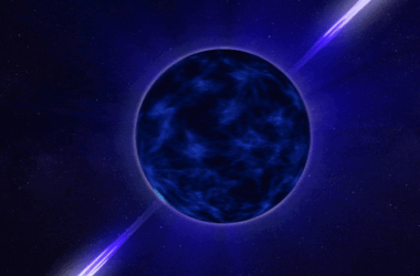 Spinning Neutron Star in Space