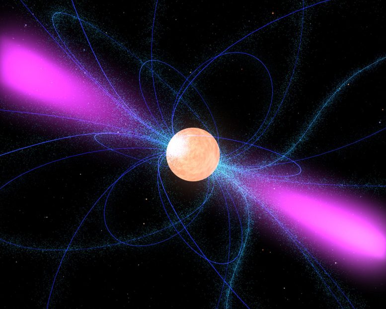 Rayons gamma d'une étoile à neutrons