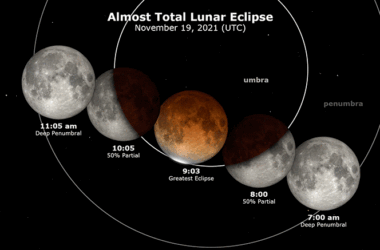 À ne pas manquer : éclipse lunaire presque totale, lune des neiges, comète Leonard, pluie de météores des Géminides
