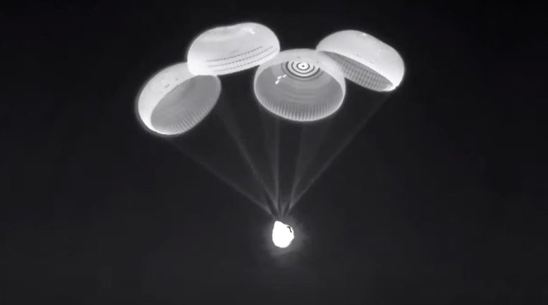 NASA SpaceX Crew-2 Dragon Endeavour Descente