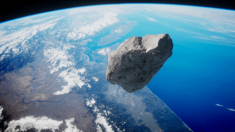 Animation d'un astéroïde proche de la Terre