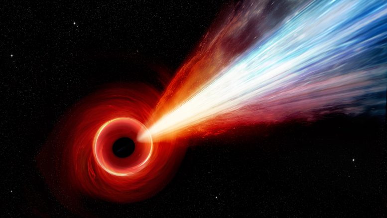 Un gigantesque jet espionné depuis un trou noir dans l'univers primitif