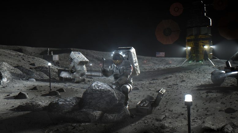 Les astronautes d'Artemis sur la Lune
