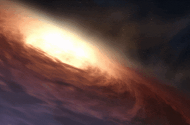 Matter Accreting Around a Supermassive Black Hole