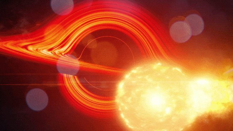 Un trou noir supermassif arrache un courant de gaz à une étoile