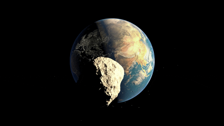 Illustration de l'astéroïde proche de la Terre