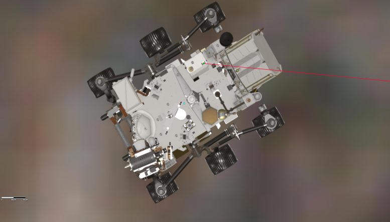 Orientation de l'antenne de la station de base de l'hélicoptère Mars pour le vol 17