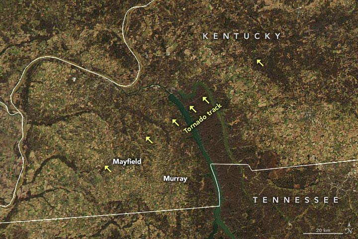 Kentucky Tornado Track Décembre 2021 Annoté