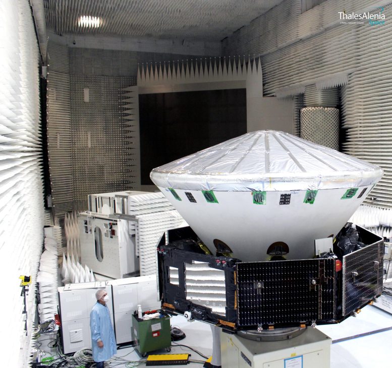 Test d'équilibrage dynamique composite du vaisseau spatial ExoMars
