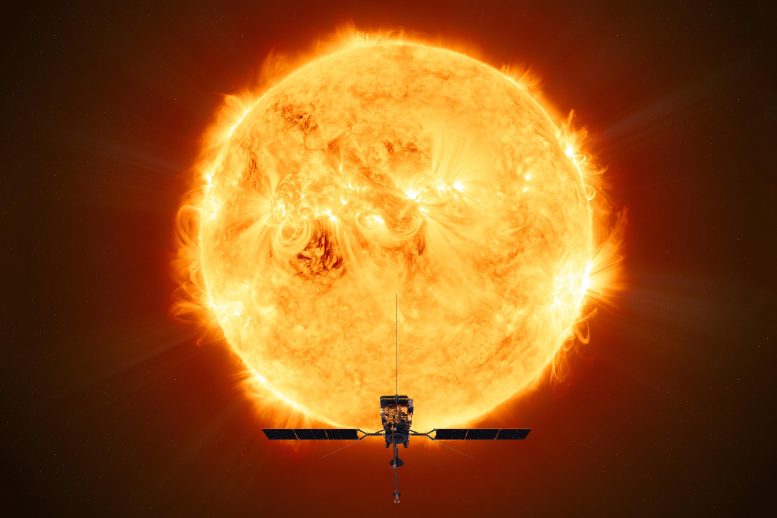 L'orbiteur solaire de l'ESA face au Soleil