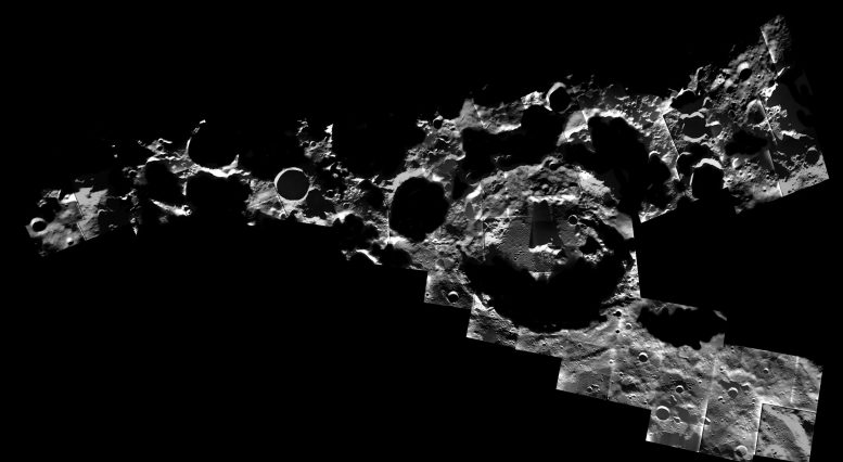 Cratères Lune Pôle Sud