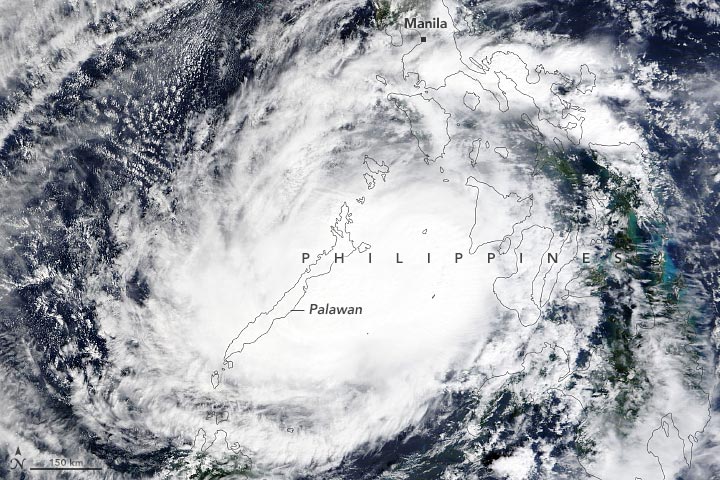 Super typhon Rai Philippines 17 décembre 2021, annoté