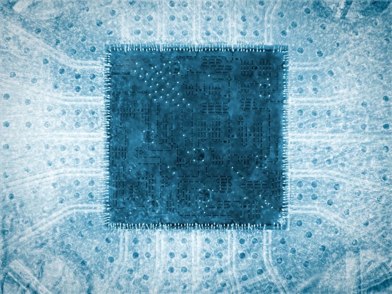 Processeur quantique supraconducteur à sept transmons
