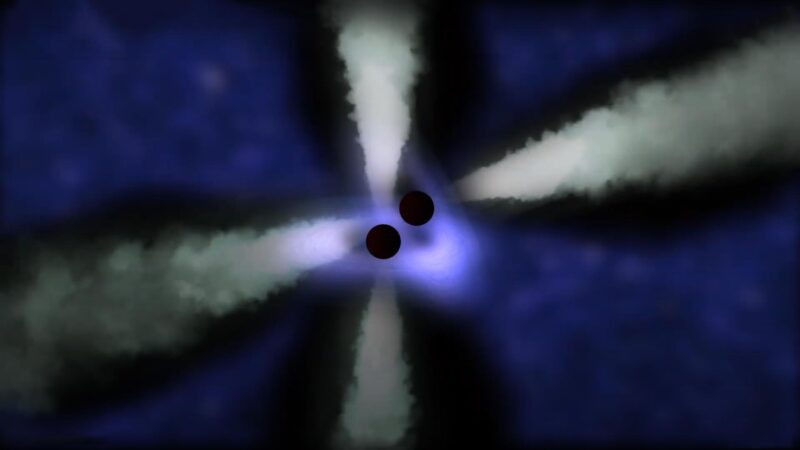 Les astronomes espionnent le quatuor d'énormes cavités provenant de trous noirs géants