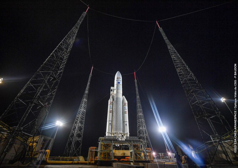 Webb sur Ariane 5 prête pour le lancement