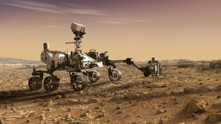 Bras robotique du rover Mars 2020 Perseverance de la NASA