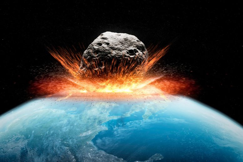 Un astéroïde géant impacte la Terre