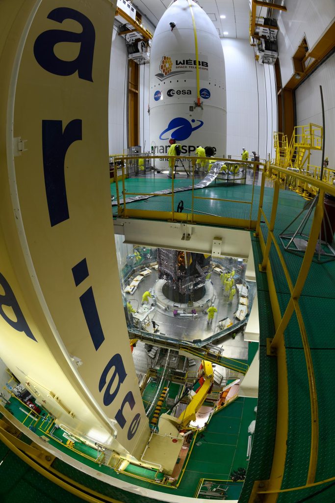 Webb encapsulé à l'intérieur d'Ariane 5